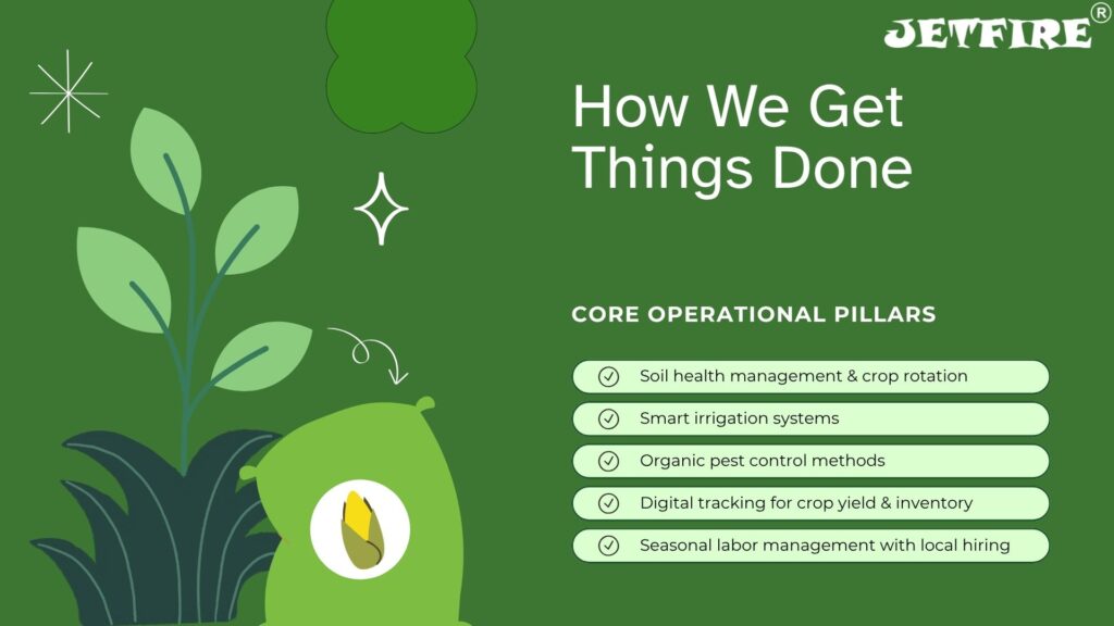 Starting an Agribusiness Plan From Scratch: 9-Step Definitive Guide 6 How we get things done in Agri Business